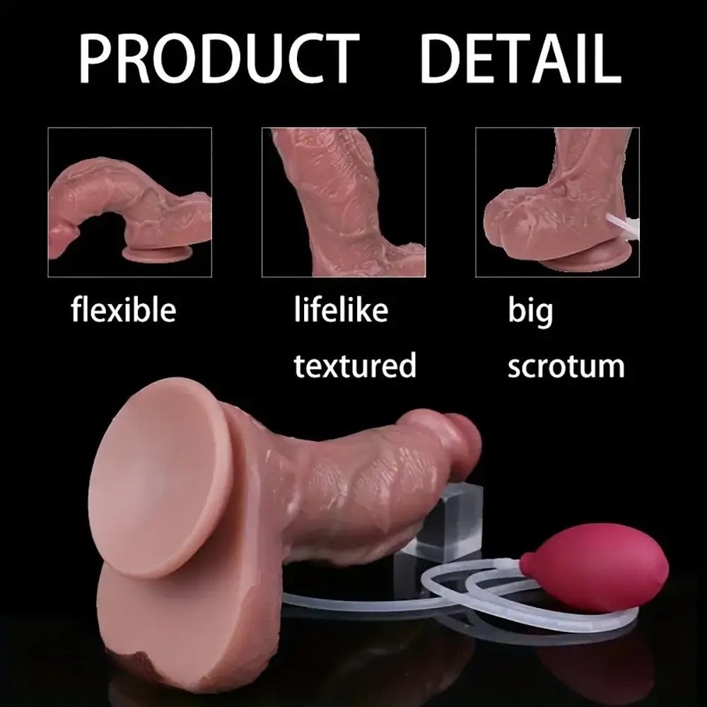 Flesh tone realistic silicone dildo, photo 5