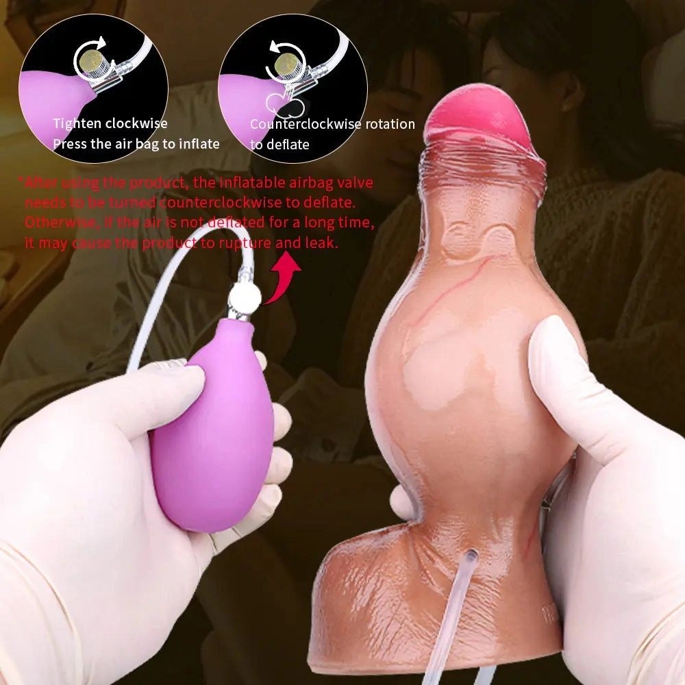 Flesh tone silicone squirting dildo with suction cup base, photo 7