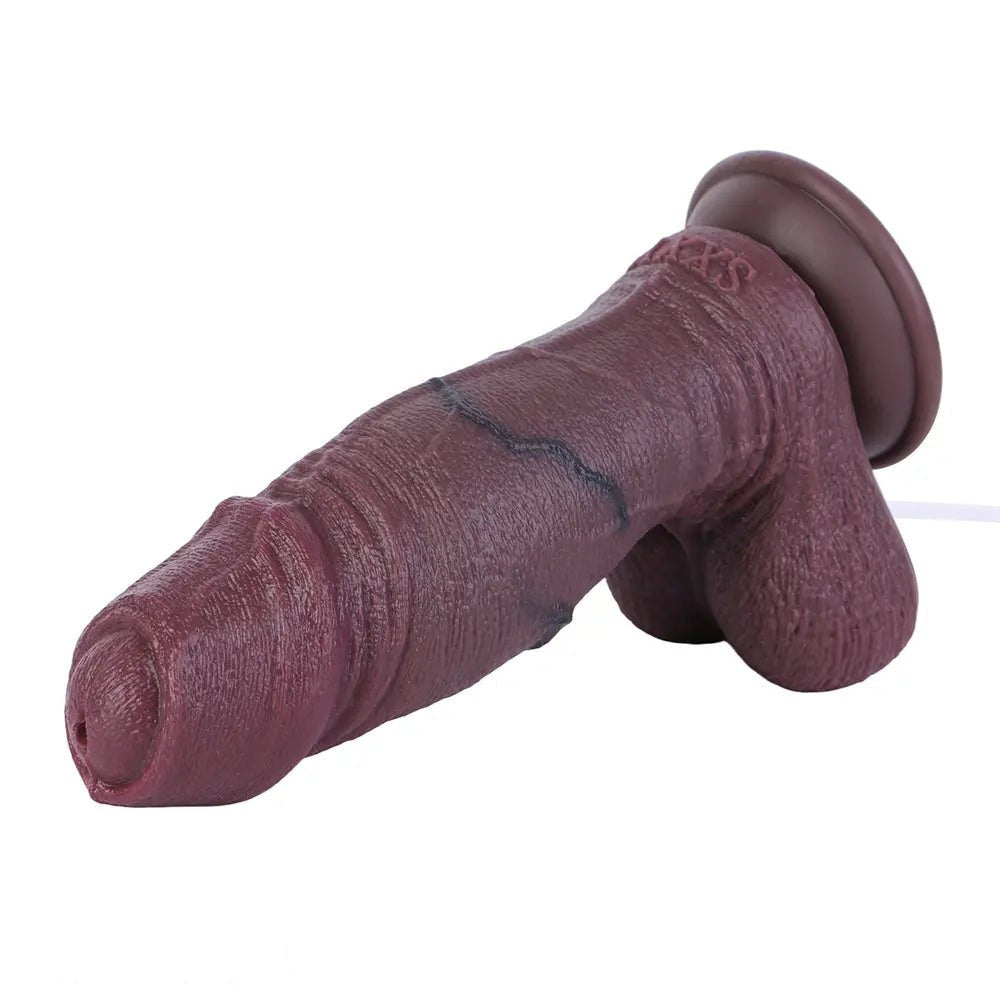 Coffee colored realistic squirting dildo, photo 5