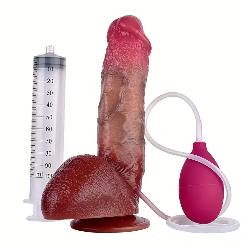 Flesh realistic squirting silicone dildo, photo 1