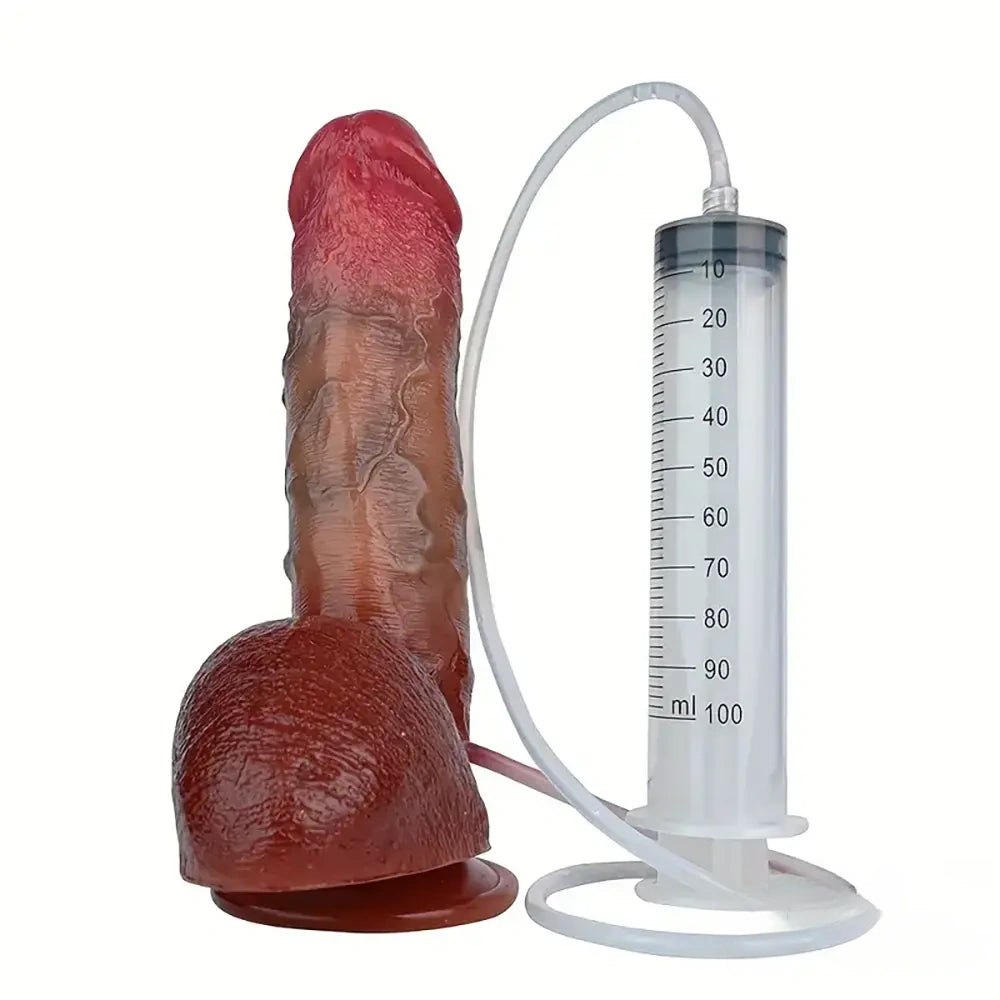 Flesh realistic squirting silicone dildo, photo 2