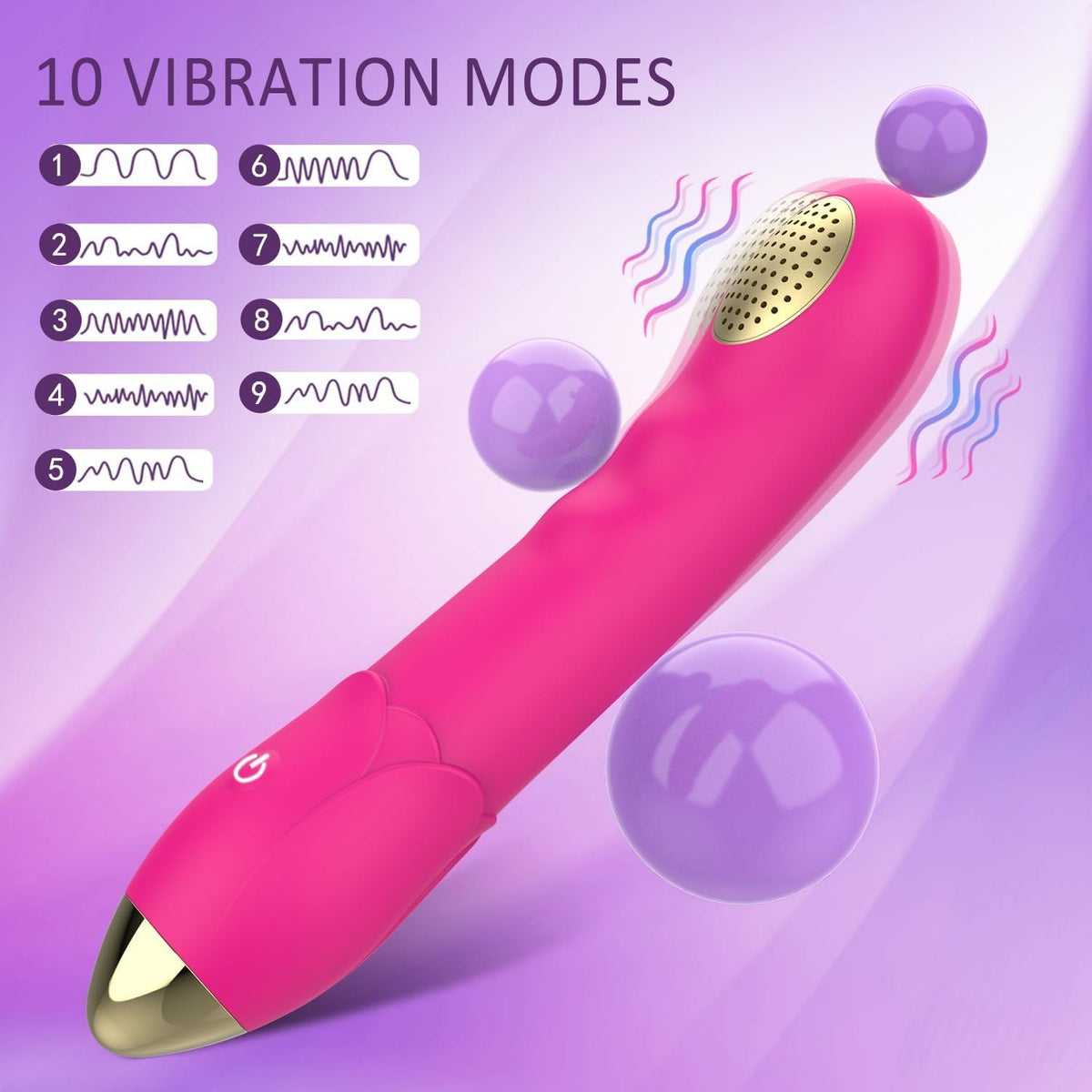 Shower head style silicone vibrator, photo 2