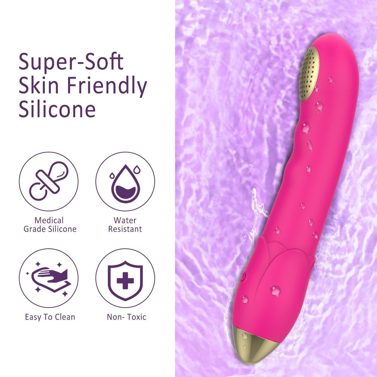 Shower head style silicone vibrator, photo 4