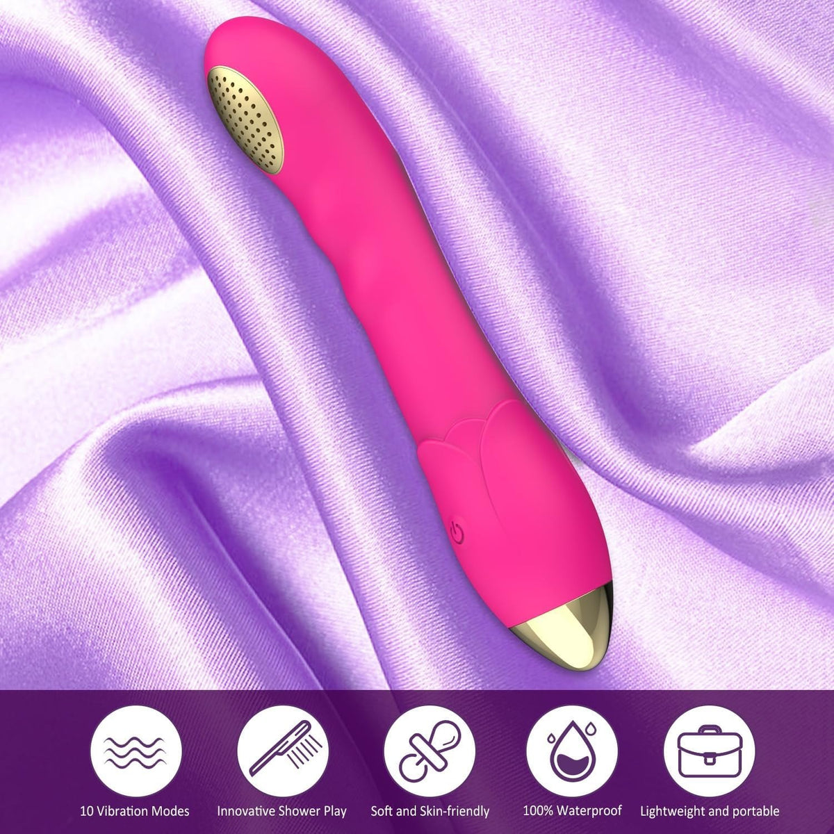 Shower head style silicone vibrator, photo 5