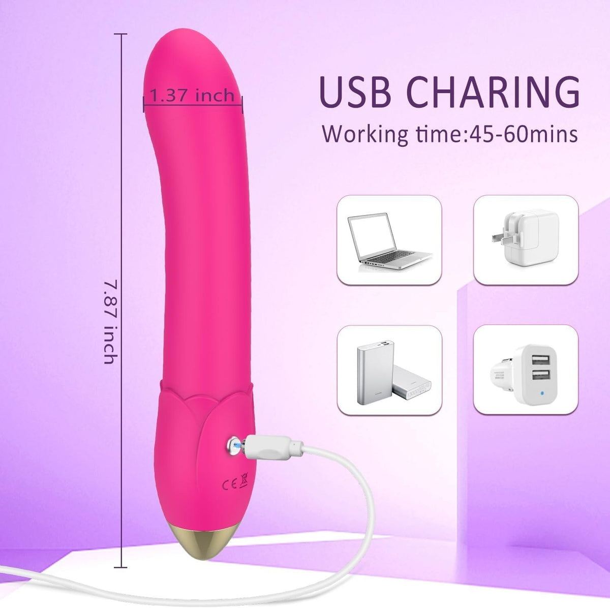 Shower head style silicone vibrator, photo 6