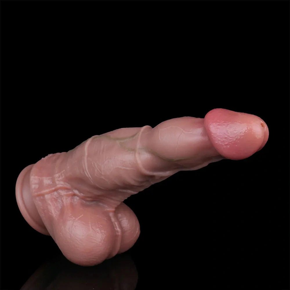Flesh tone silicone squirting dildo with suction cup, photo 12