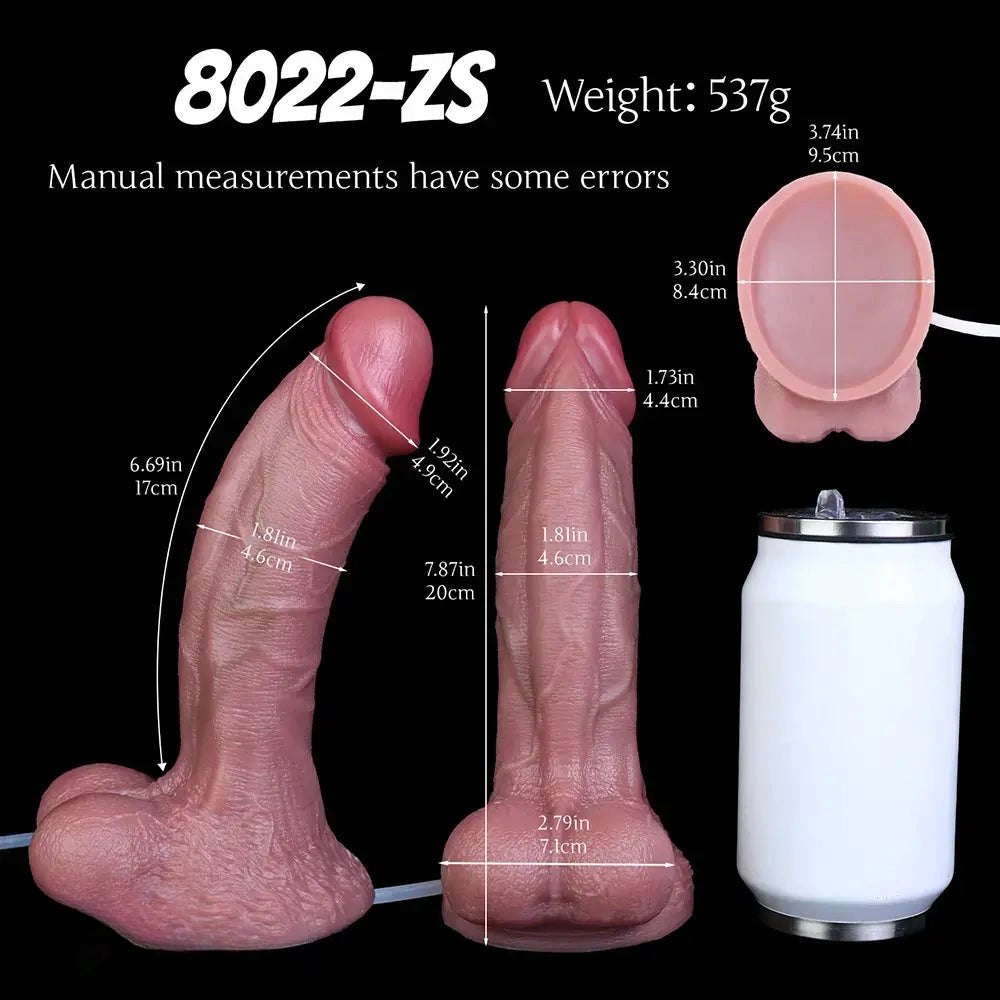 Flesh-tone silicone squirting dildo, photo 11