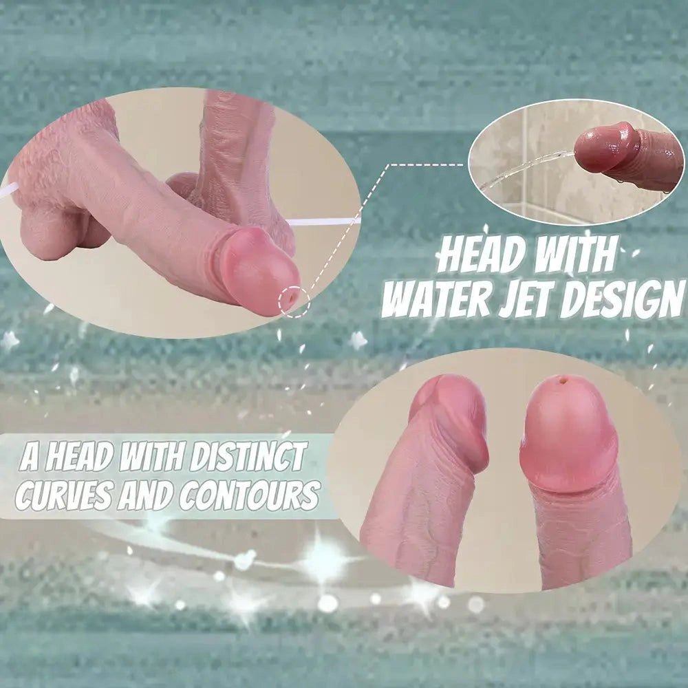 Flesh-tone silicone squirting dildo, photo 7