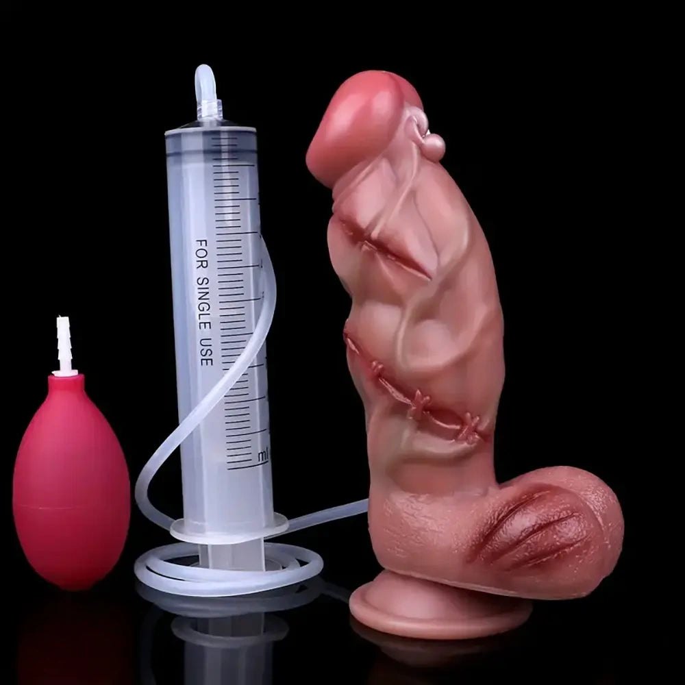 Flesh silicone squirting dildo, photo 10