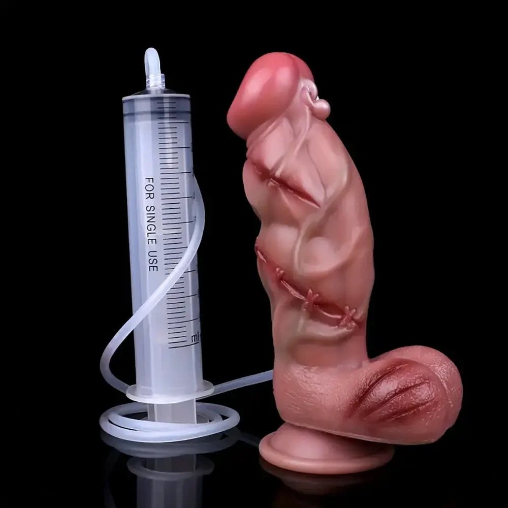 Flesh silicone squirting dildo, photo 4