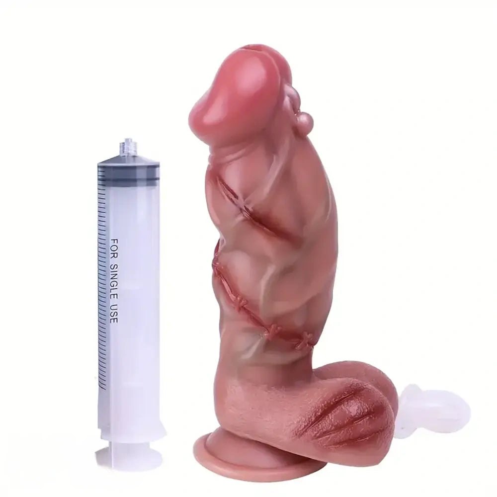 Flesh silicone squirting dildo, photo 8