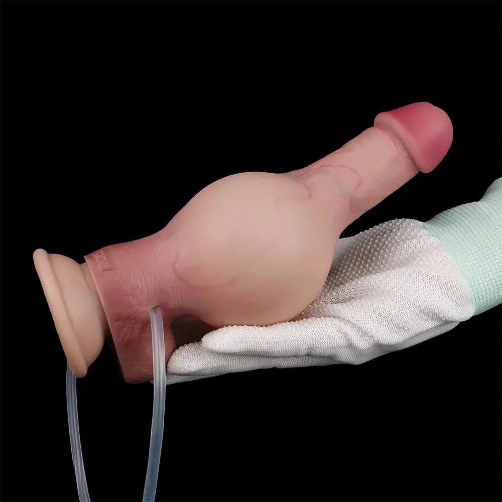 Flesh tone realistic squirting silicone dildo, photo 11