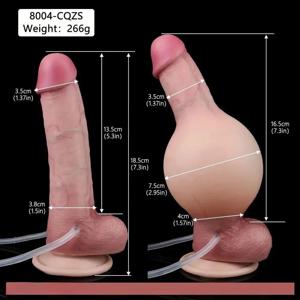 Flesh tone realistic squirting silicone dildo, photo 12
