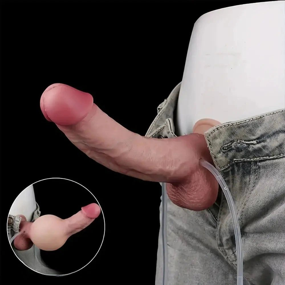Flesh tone realistic squirting silicone dildo, photo 6