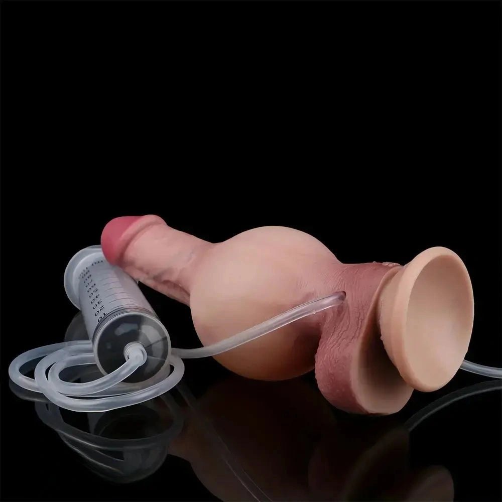 Flesh tone realistic squirting silicone dildo, photo 8