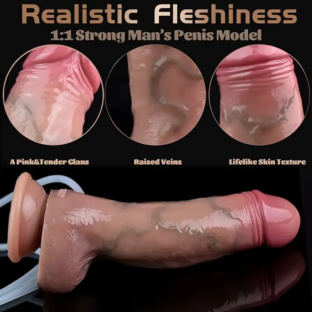 Flesh tone squirting suction cup dildo, photo 8
