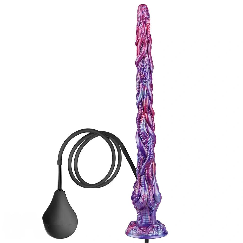 Purple octopus tentacle squirting silicone dildo, photo 1
