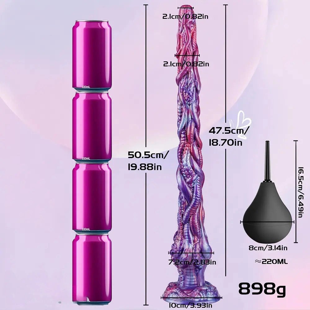 Purple octopus tentacle squirting silicone dildo, photo 11