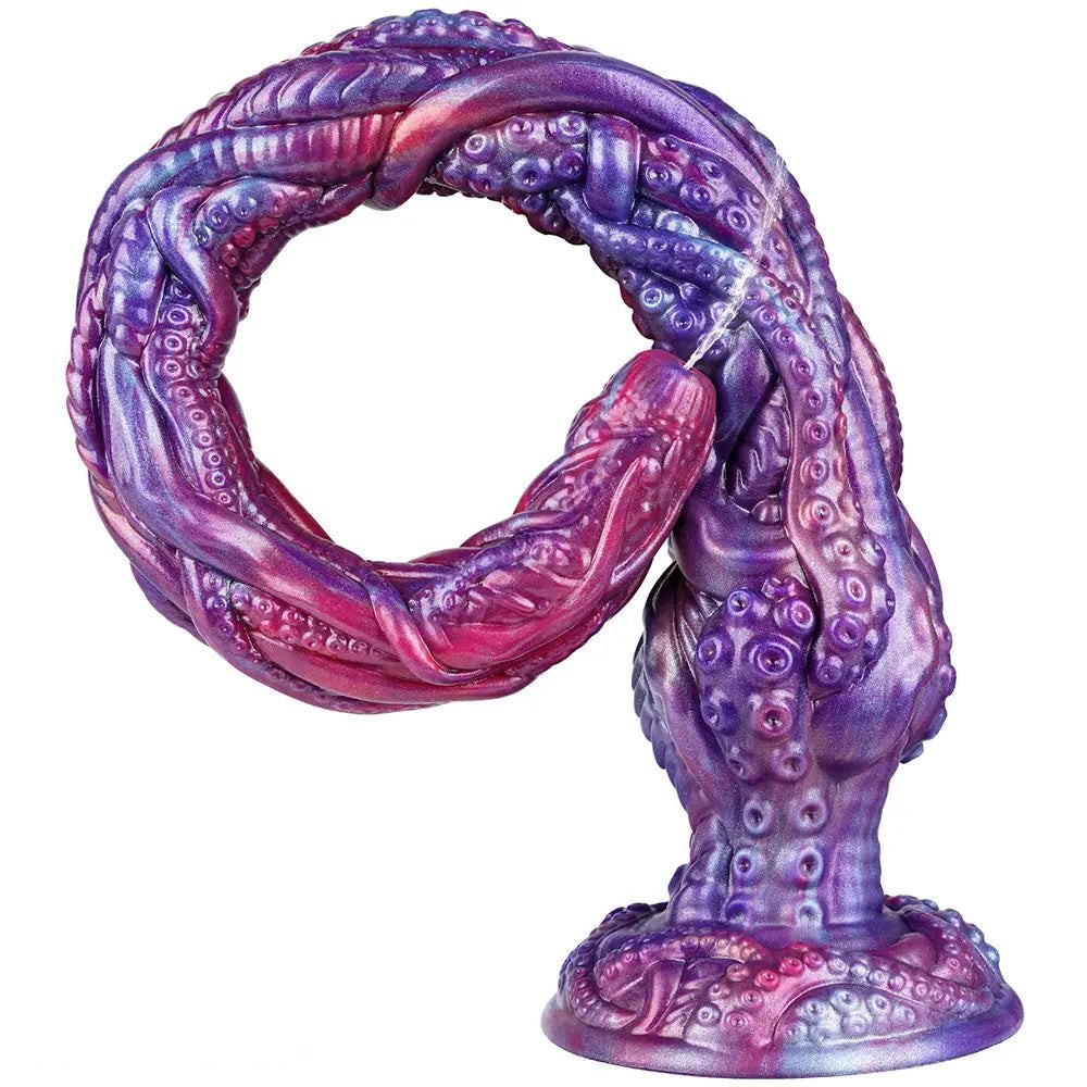 Purple octopus tentacle squirting silicone dildo, photo 2