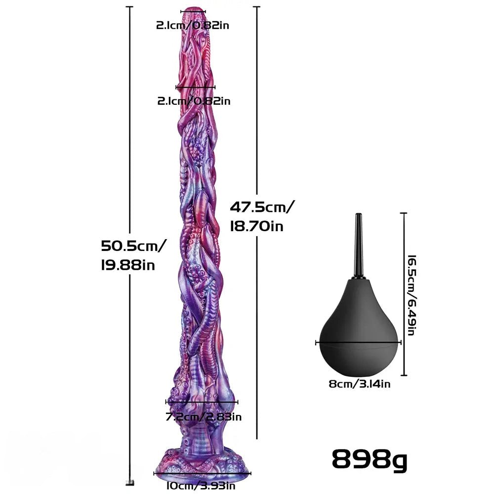 Purple octopus tentacle squirting silicone dildo, photo 9