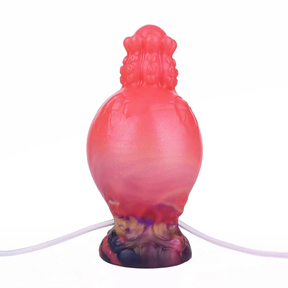 Red squirting thick silicone fantasy dildo, photo 6
