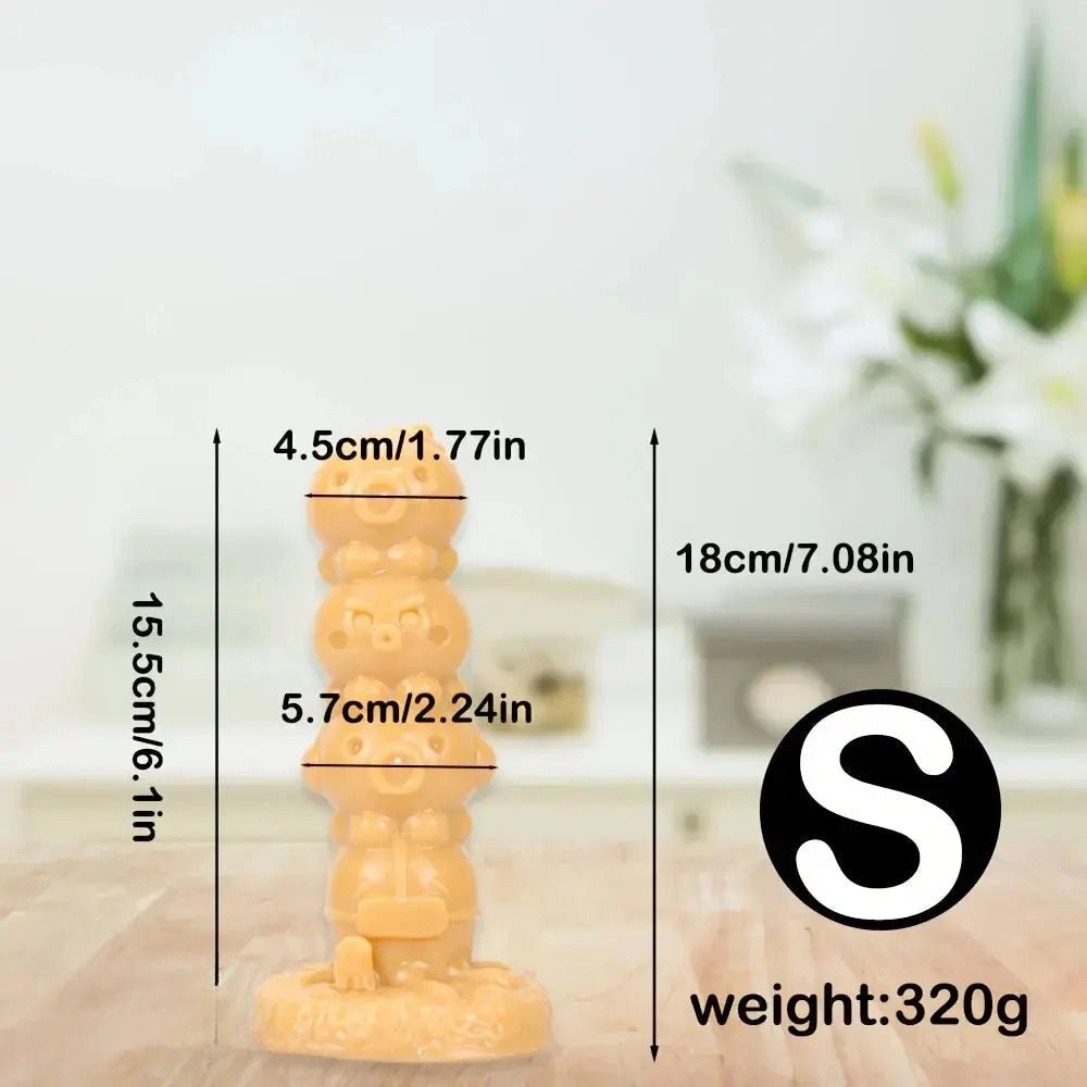 Flesh stacked novelty fantasy dildo, photo 10