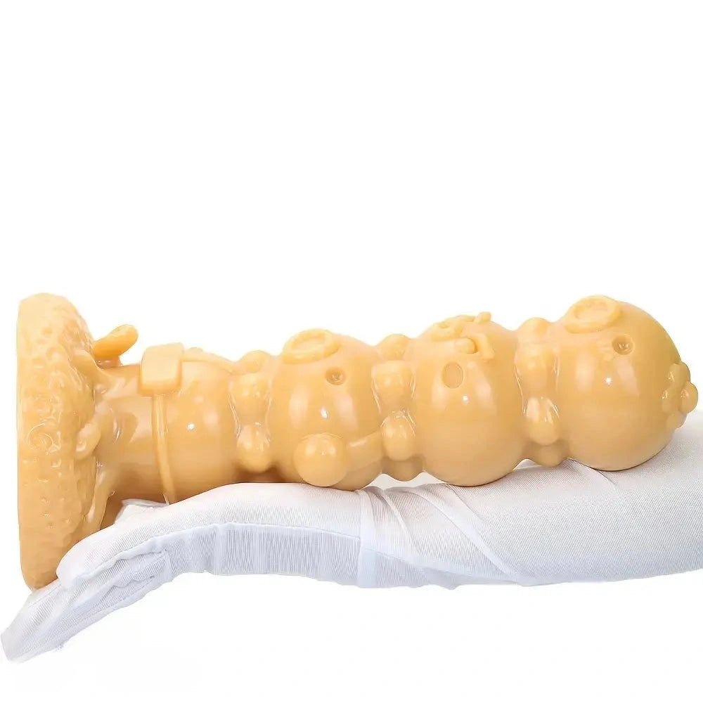 Flesh stacked novelty fantasy dildo, photo 2