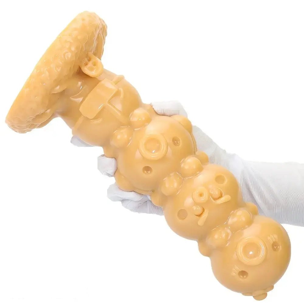 Flesh stacked novelty fantasy dildo, photo 3