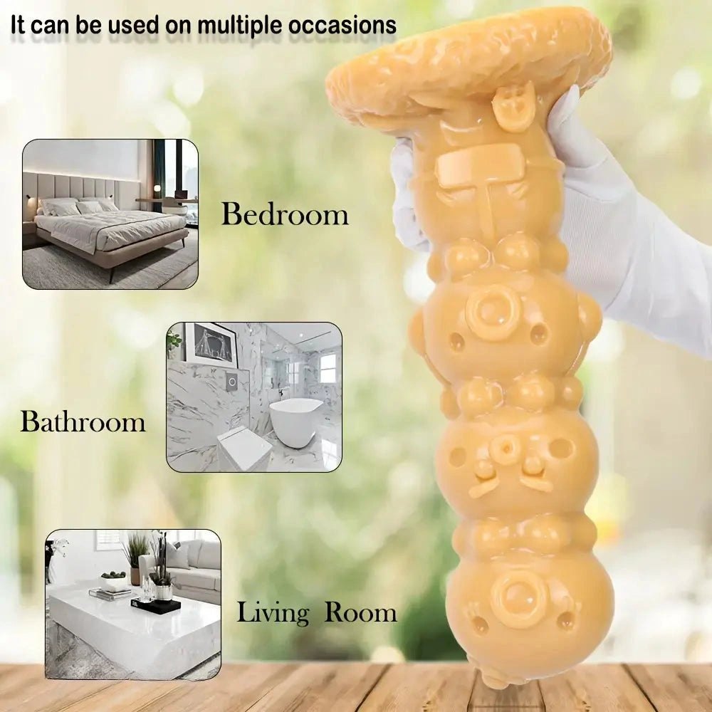 Flesh stacked novelty fantasy dildo, photo 4
