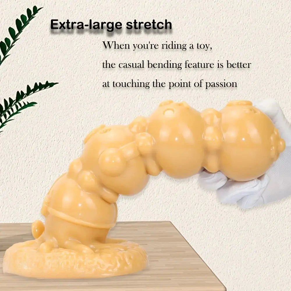 Flesh stacked novelty fantasy dildo, photo 5