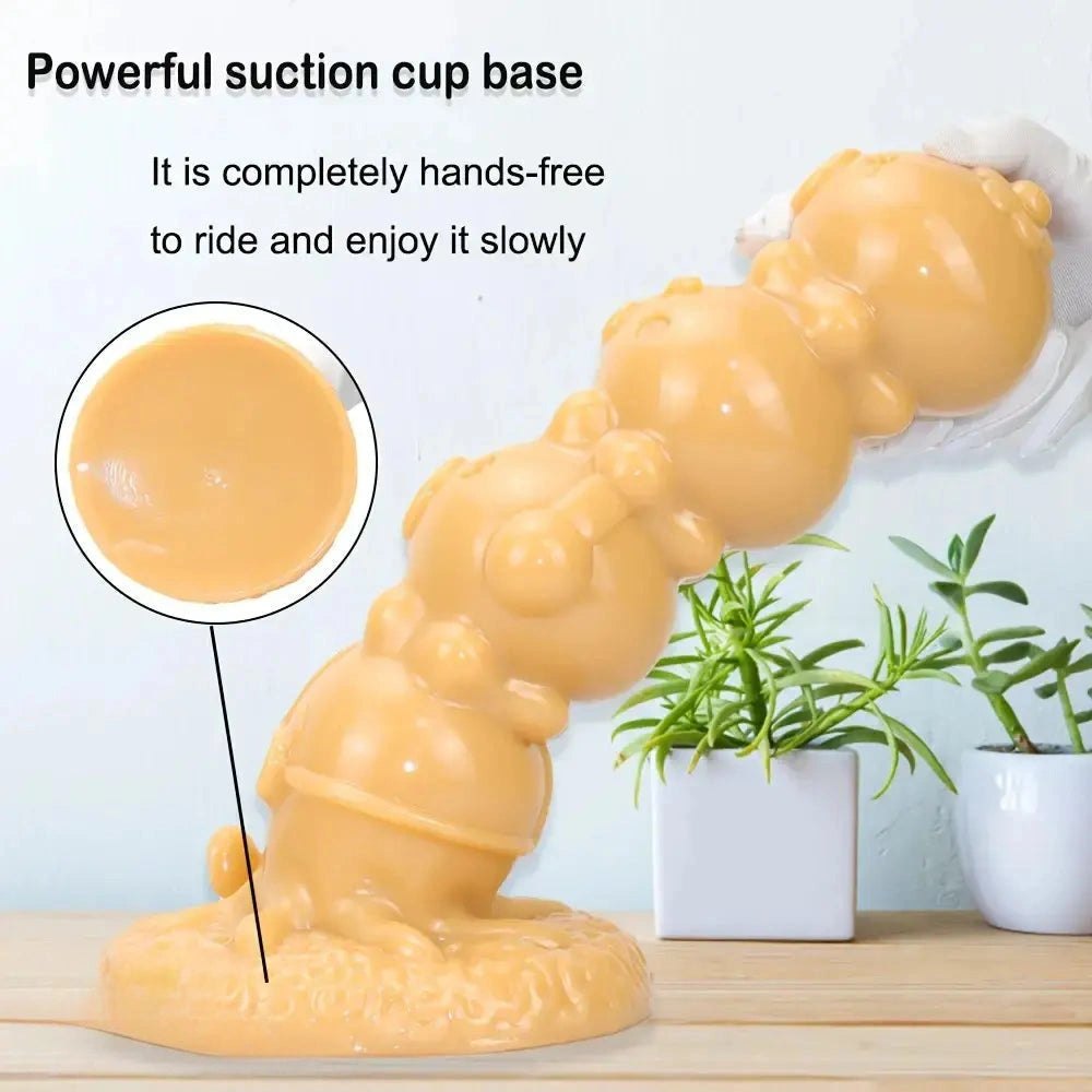 Flesh stacked novelty fantasy dildo, photo 6