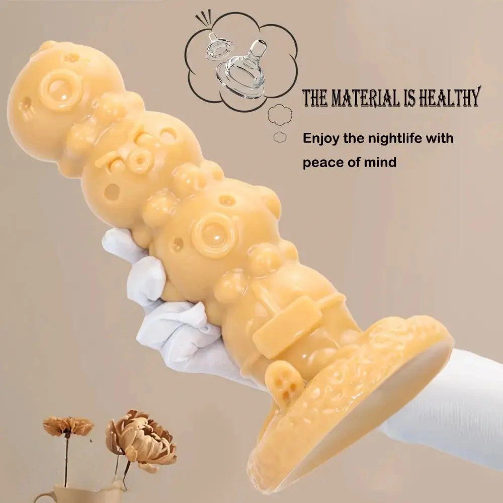 Flesh stacked novelty fantasy dildo, photo 7