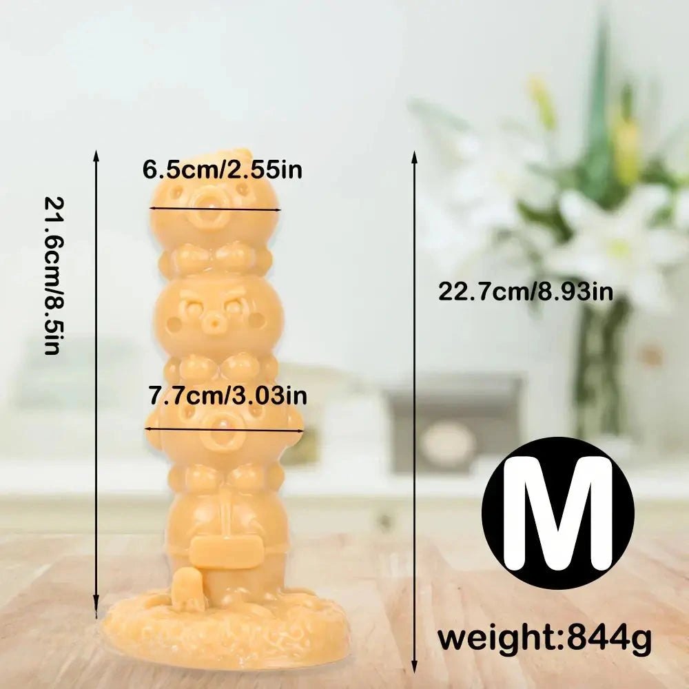 Flesh stacked novelty fantasy dildo, photo 9