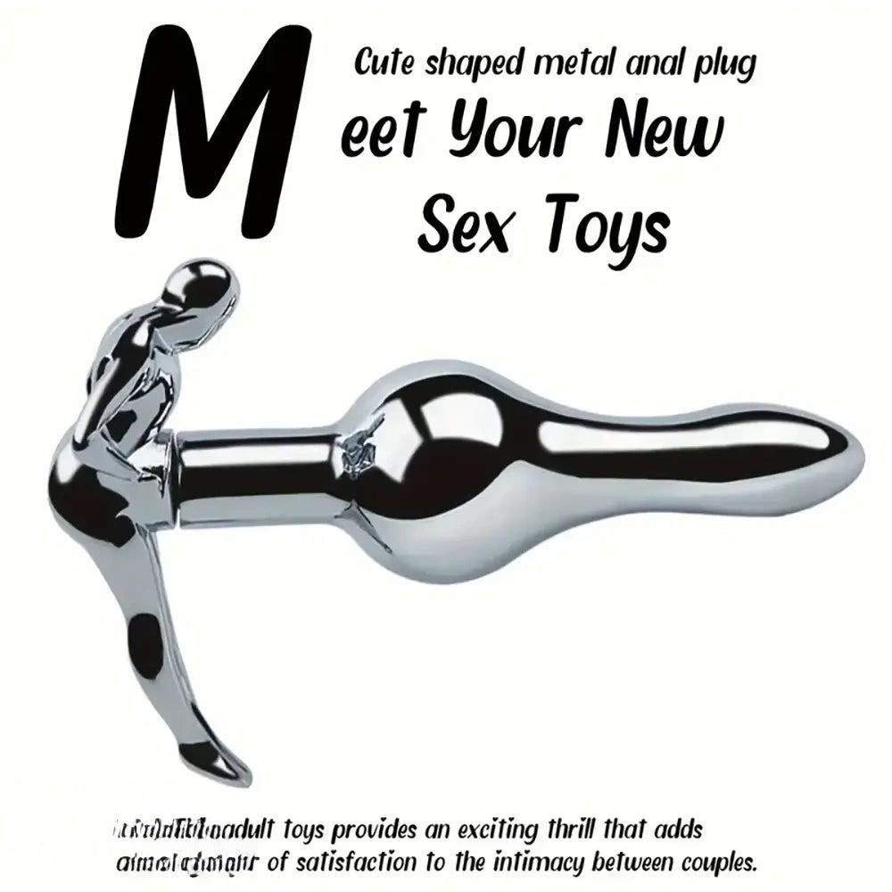 Stainless steel anal plug with handle base, photo 3