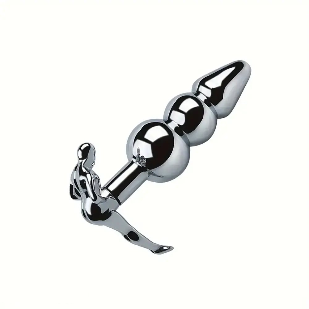 Stainless steel anal plug with handle base, photo 5