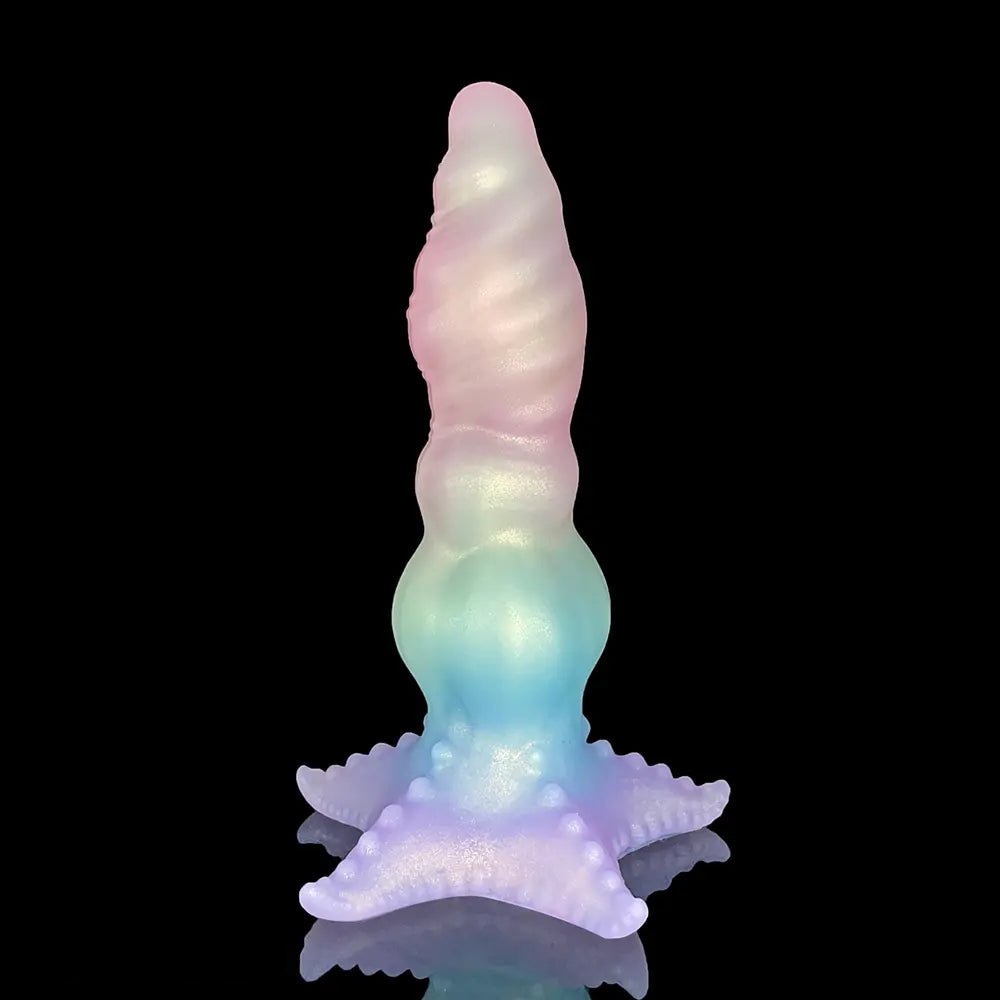 Rainbow ombre silicone tentacle fantasy dildo, photo 5