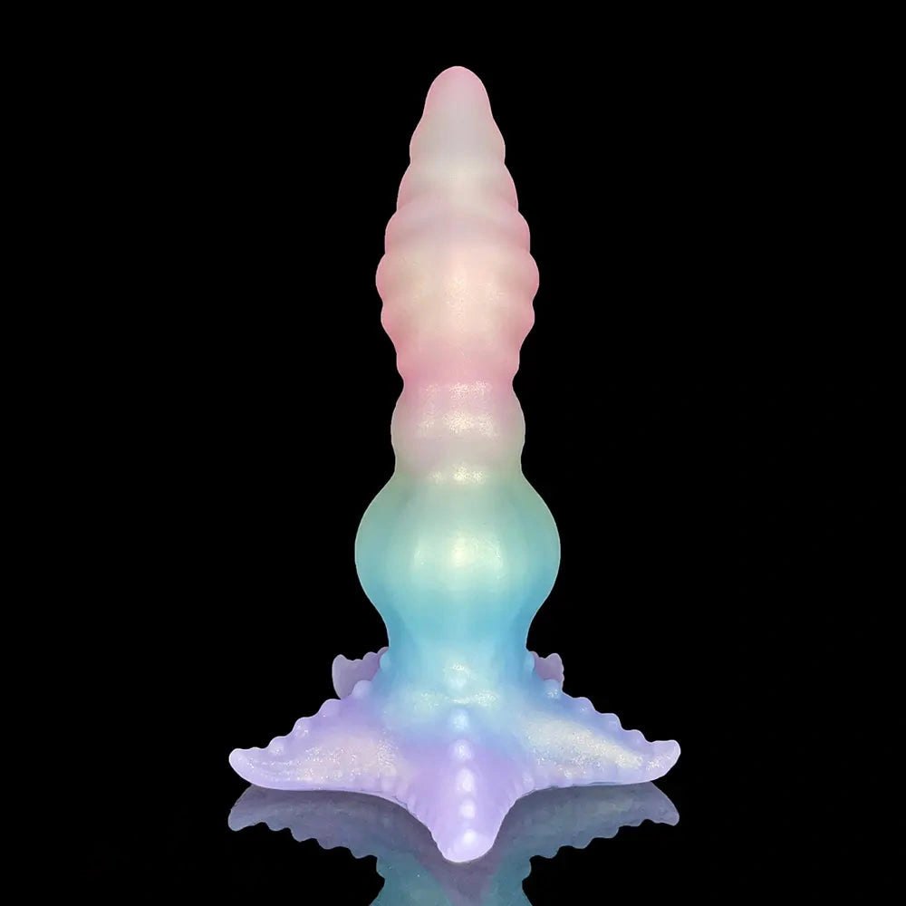Rainbow ombre silicone tentacle fantasy dildo, photo 6