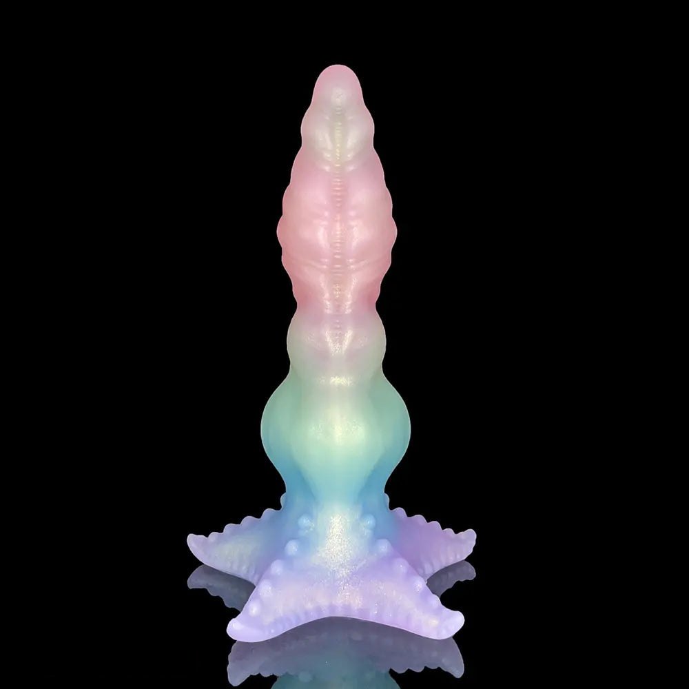 Rainbow ombre silicone tentacle fantasy dildo, photo 7