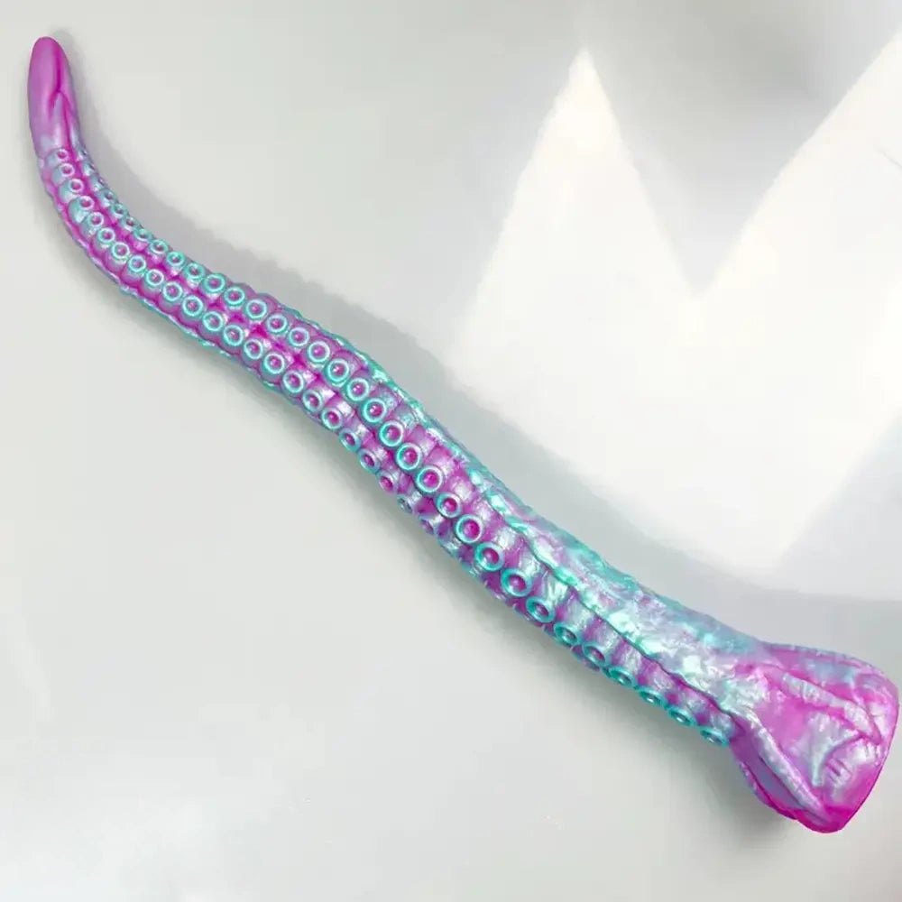 Purple teal tentacle fantasy dildo, photo 1