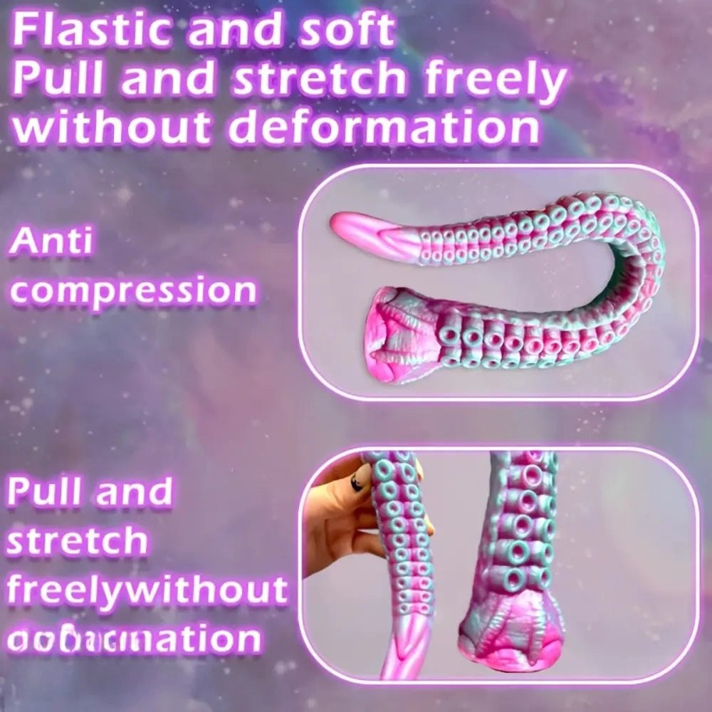 Purple teal tentacle fantasy dildo, photo 4