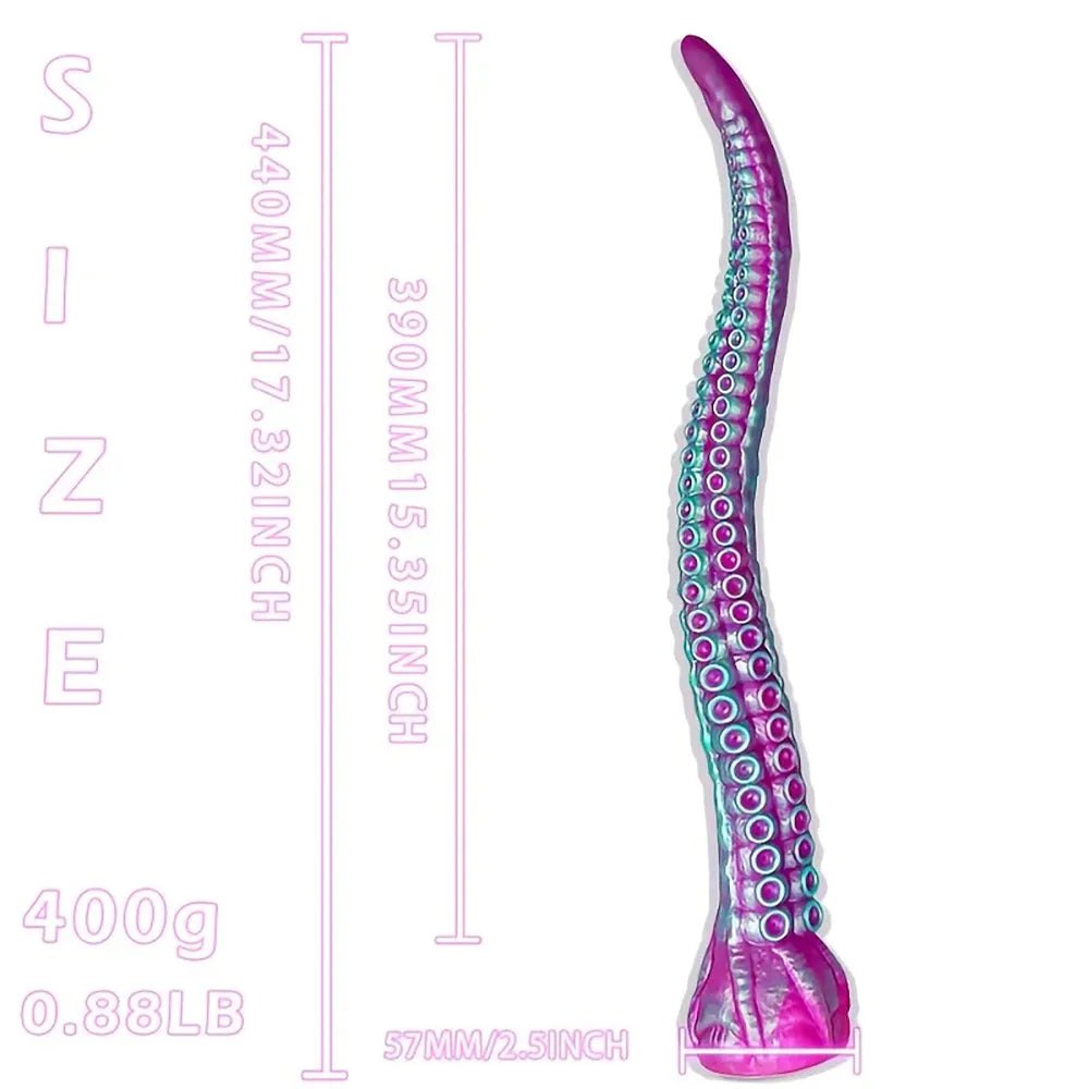 Purple teal tentacle fantasy dildo, photo 6