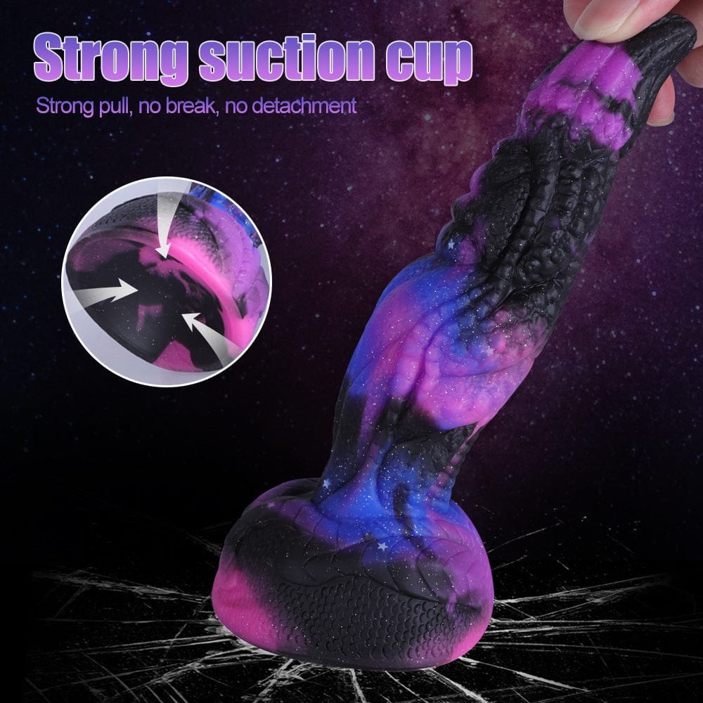 Purple galaxy fantasy dragon dildo, photo 3
