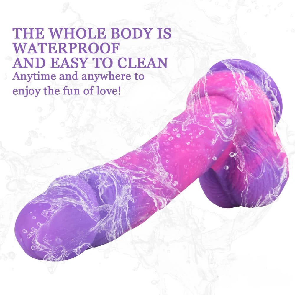 Purple swirl fantasy dildo, photo 4