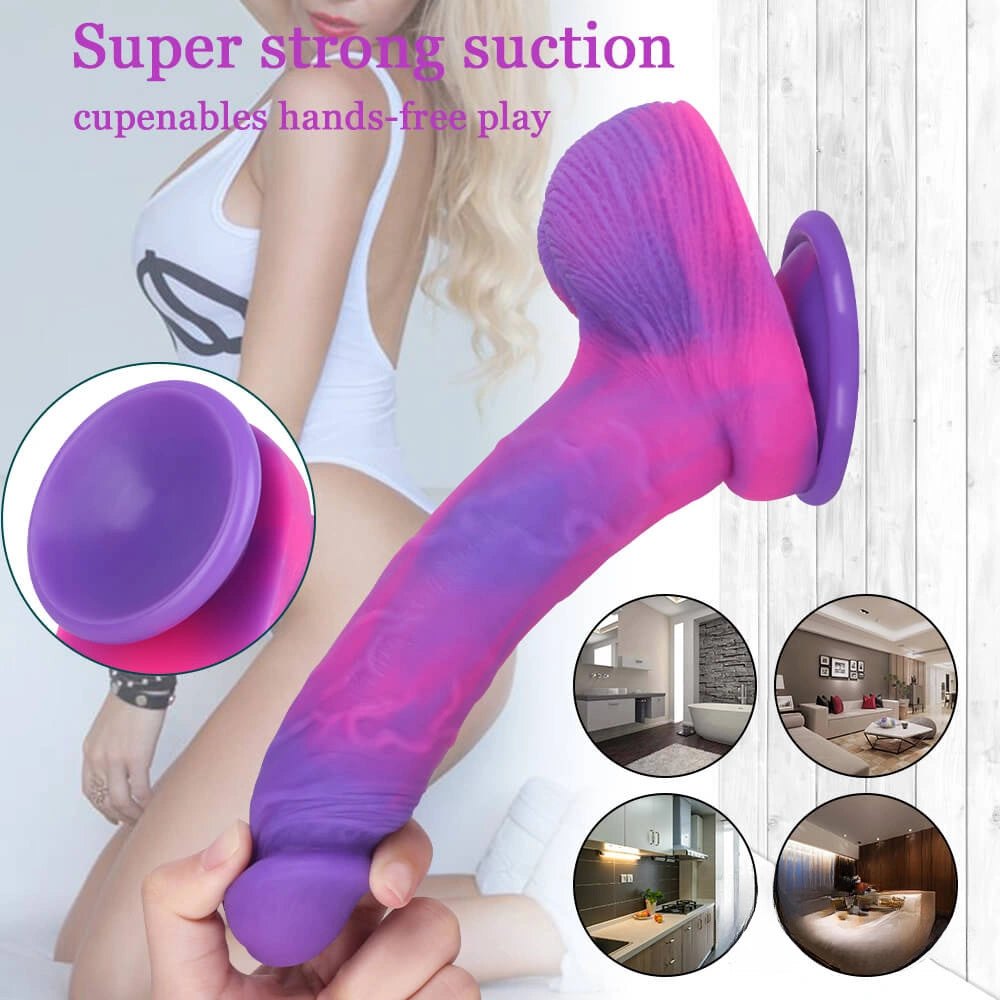 Purple swirl fantasy dildo, photo 5