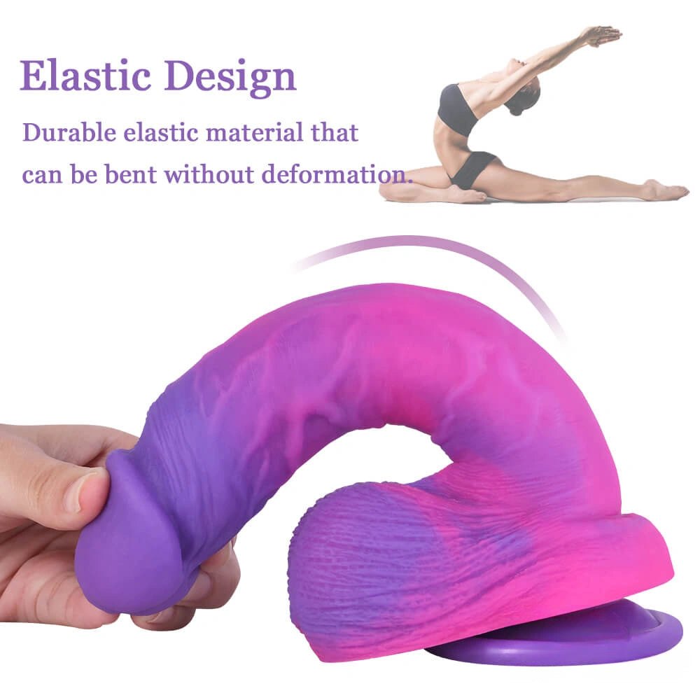 Purple swirl fantasy dildo, photo 6