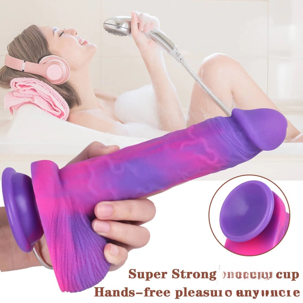 Purple swirl fantasy dildo, photo 8