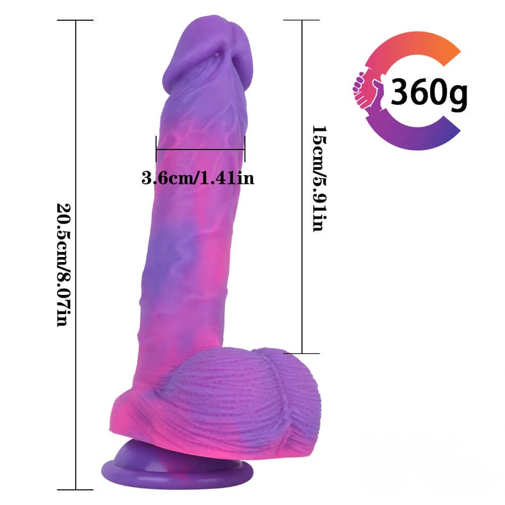 Purple swirl fantasy dildo, photo 9
