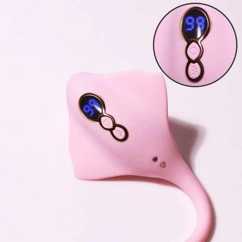 Pink stingray shaped silicone suction vibrator, photo 2