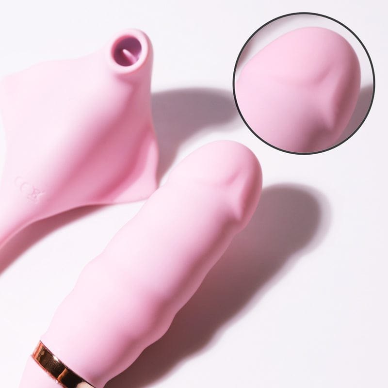 Pink stingray shaped silicone suction vibrator, photo 7