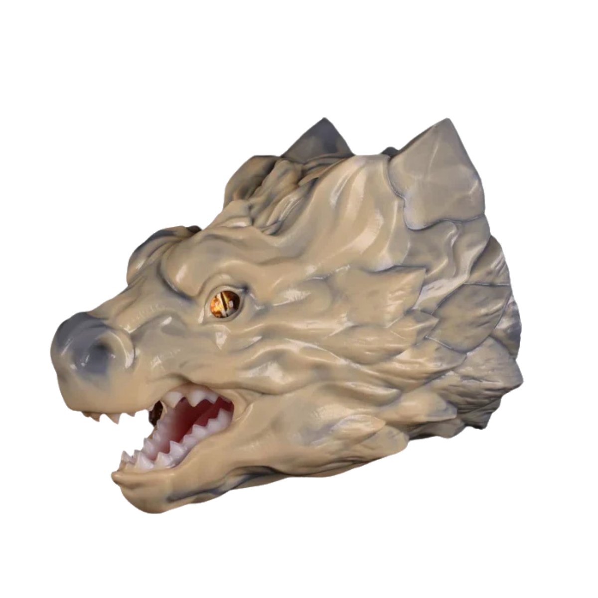 Stone-textured dragon head oral stroker, photo 1